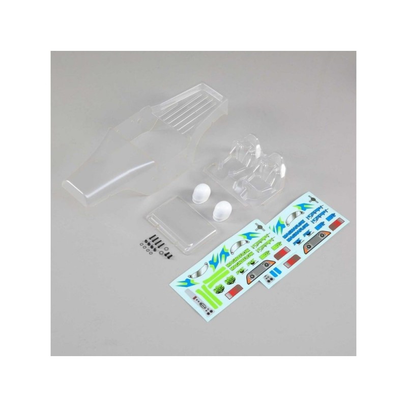 LOSI - Body Set w/ Driver Insert, Clear:Nightcrawler S.E.