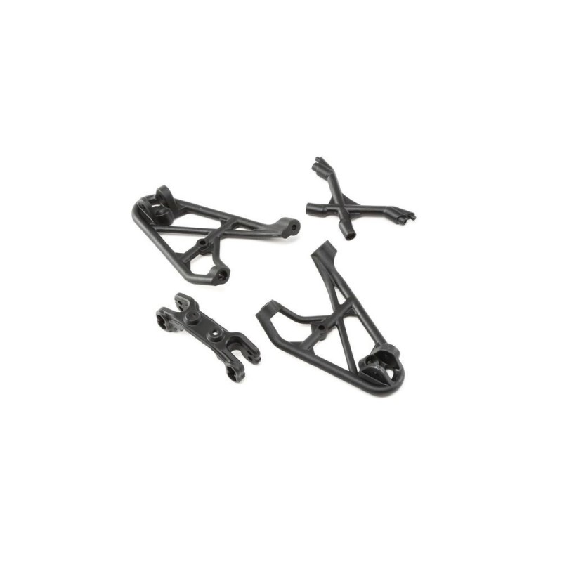 LOSI - Rock Rey - Front shock absorber support, protection and camber rod support