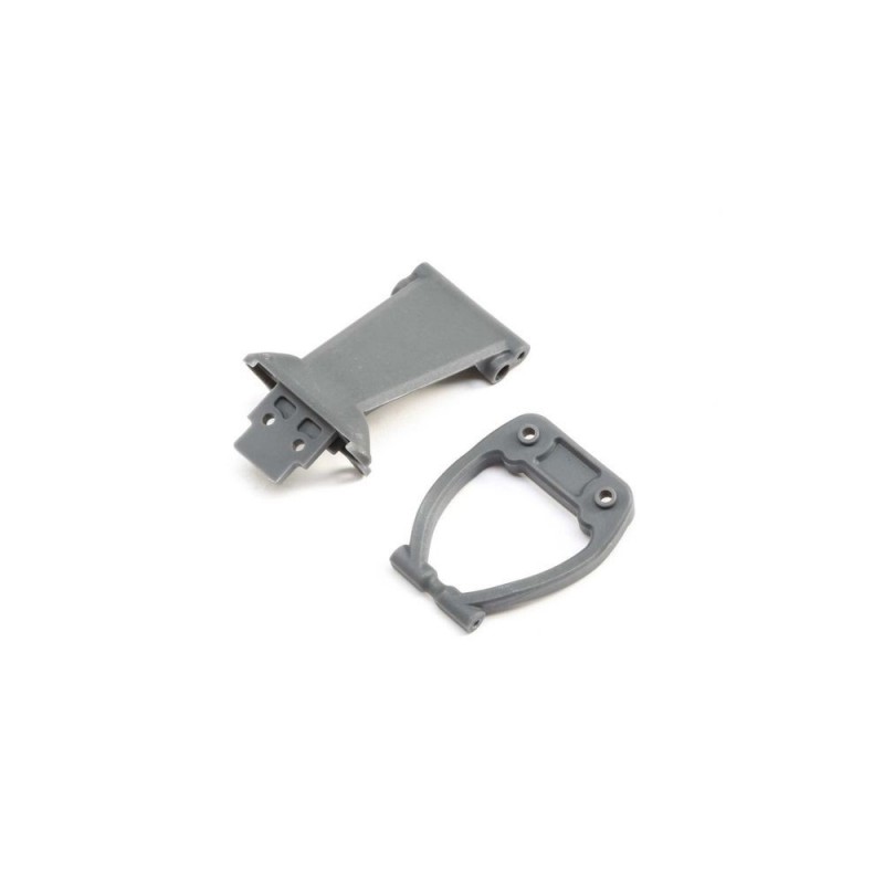 LOSI - Paraurti anteriore/Skid Plate&Support, grigio: Rock Rey