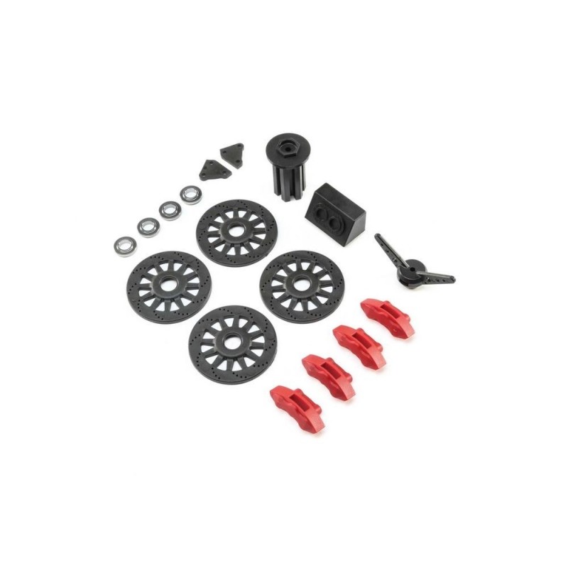 LOSI - Juego de accesorios de freno y rueda de repuesto: Super Baja Rey