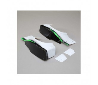 LOSI - Juego Guardabarros Traseros I/D, Negro: Super Baja Rey