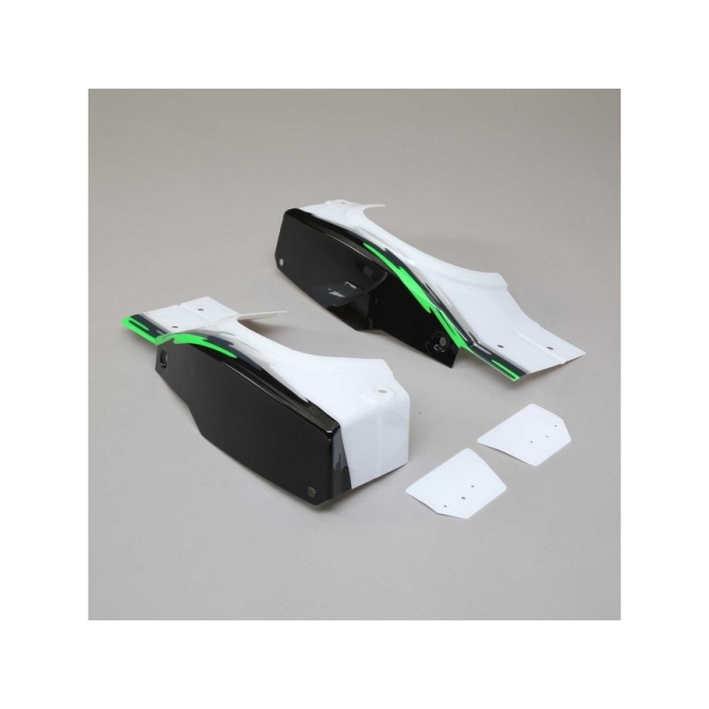 LOSI - Juego Guardabarros Traseros I/D, Negro: Super Baja Rey