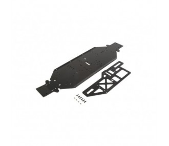 LOSI - DBXL-E - Marco con placa de refuerzo de 4 mm, negro