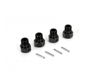 LOSI - Black Wheel Hex & Pin (4): MTXL