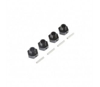 LOSI - 20mm Wheel Hexes and Pins, BLK (4): Super Baja Rey