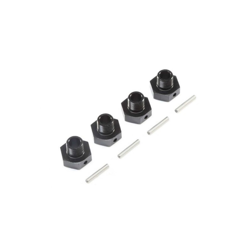 LOSI - 20mm Wheel Hexes and Pins, BLK (4): Super Baja Rey