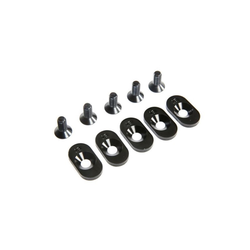 LOSI - EngineMntInsert&Screws, BLK, 18T(5): 5ive-T 2.0