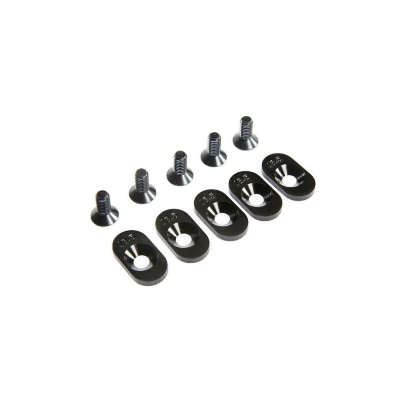 LOSI - EngineMntInsert&Screws, BLK, 18.5T(5): 5ive-T 2.0