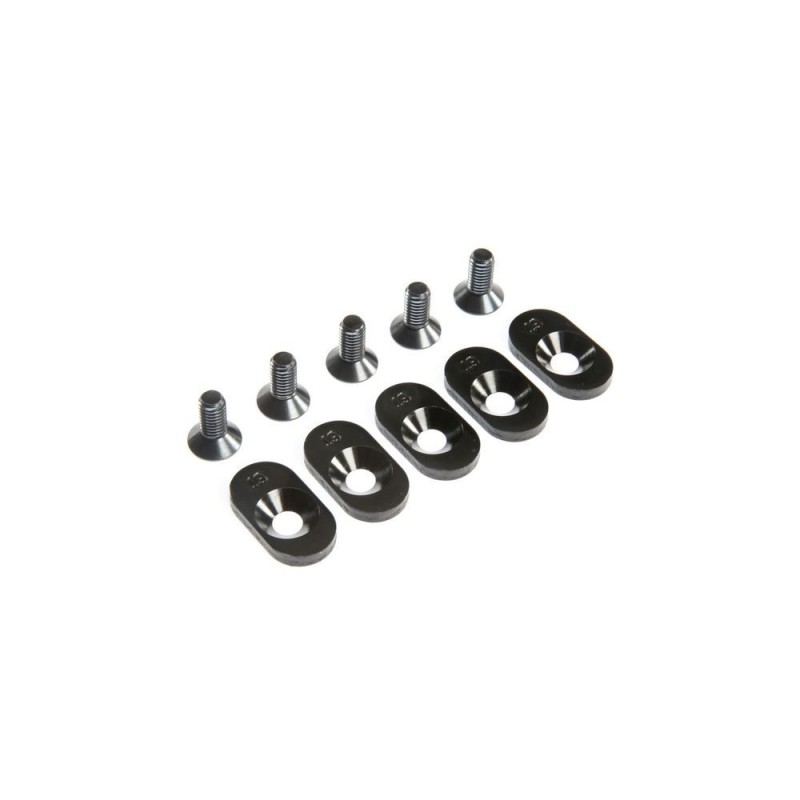 LOSI - EngineMntInsert&Screws, BLK, 19T(5): 5ive-T 2.0