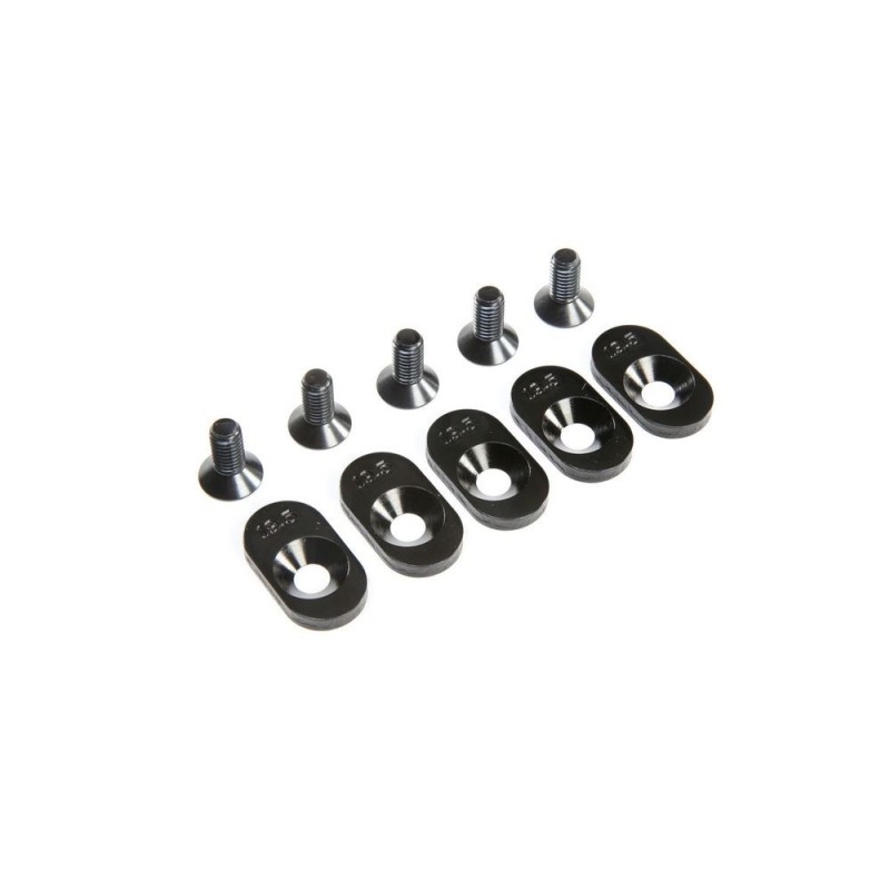 LOSI - EngineMntInsert&Screws, BLK, 19.5T(5): 5ive-T 2.0