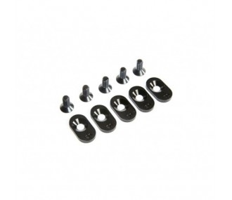 LOSI - EngineMntInsert&Screws, BLK, 20T(5): 5ive-T 2.0