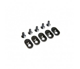 LOSI - EngineMntInsert&Screws, BLK, 20.5T(5): 5ive-T 2.0