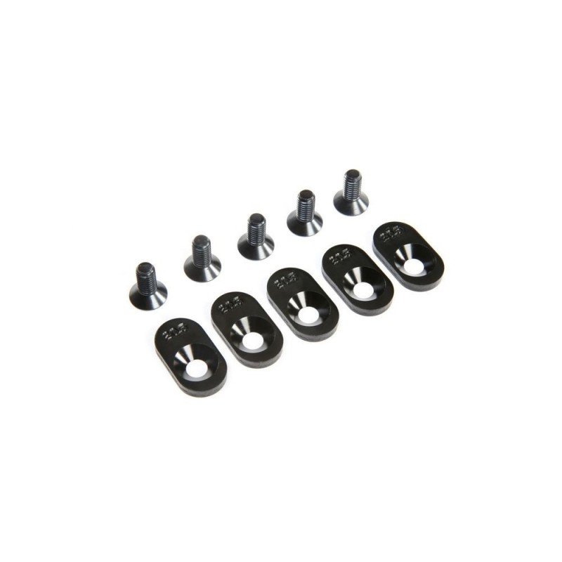 LOSI - EngineMntInsert&Screws, BLK, 20.5T(5): 5ive-T 2.0