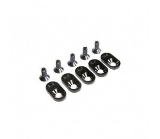 LOSI - EngineMntInsert&Screws, BLK, 21.5T(5): 5ive-T 2.0