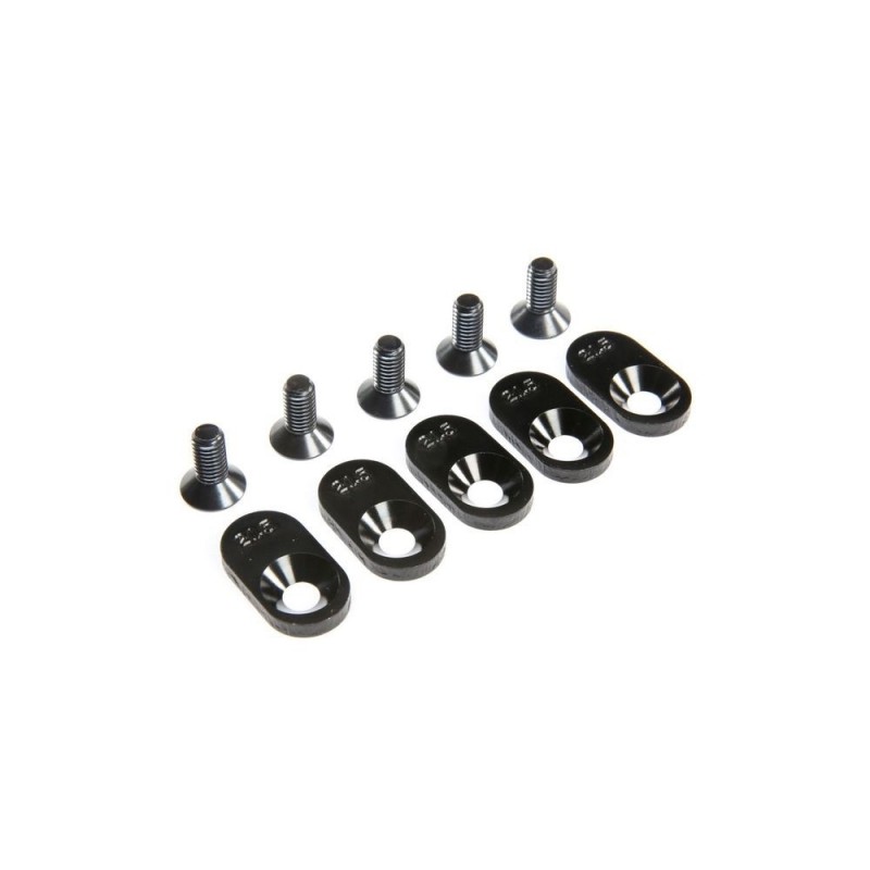 LOSI - EngineMntInsert&Screws, BLK, 21.5T(5): 5ive-T 2.0