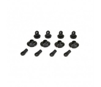 LOSI - 1/5 4WD - Chappe/coupelle et clips d amortisseurs (2)