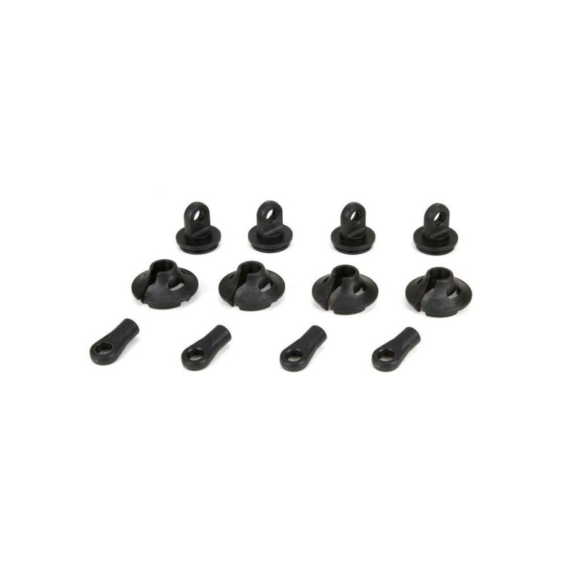 LOSI - 1/5 4WD - Chappe/coupelle et clips d amortisseurs (2)