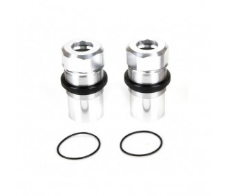 LOSI - Front/Rear Shock Body, Cap, AL, Silver (2): MTXL