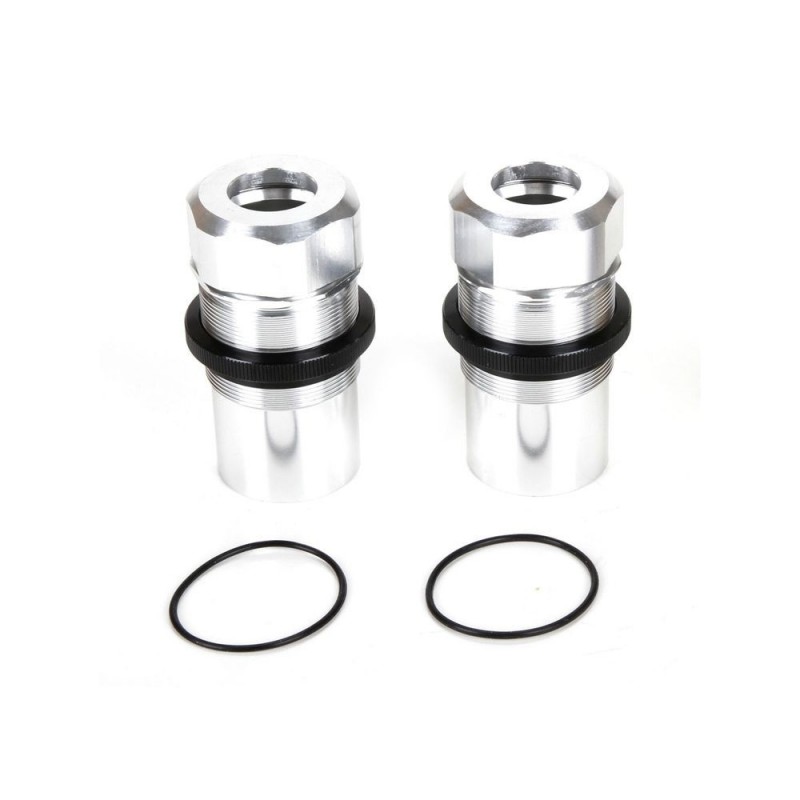 LOSI - Front/Rear Shock Body, Cap, AL, Silver (2): MTXL