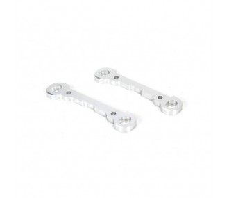 LOSI - Hinge Pin Braces, Front, Alum, Silver, MTXL (2)