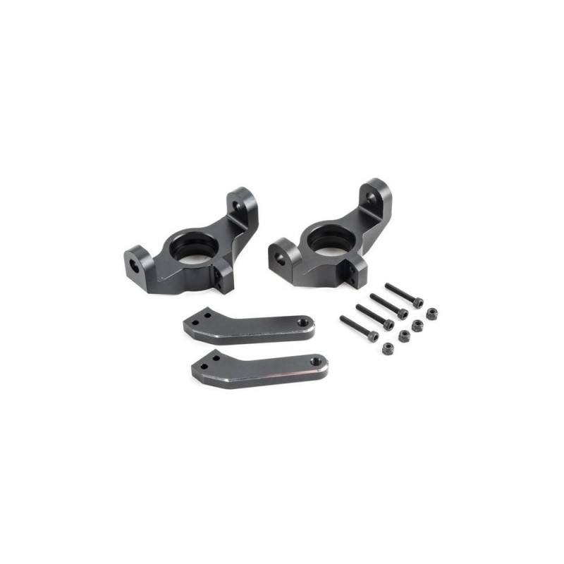 LOSI - Set di fuselli anteriori, alluminio nero: MTXL
