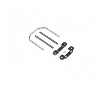 LOSI - Front Hinge Pin and Brace Set: Super Baja Rey