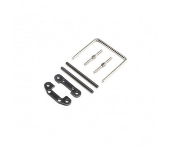LOSI - Front Hinge Pin & Brace Set: SuperRockRey