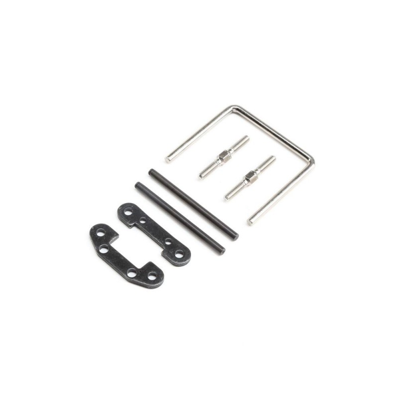 LOSI - Front Hinge Pin & Brace Set: SuperRockRey