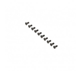 LOSI - Flat Head Screws, Stl, BO, M4 x 10mm (10)