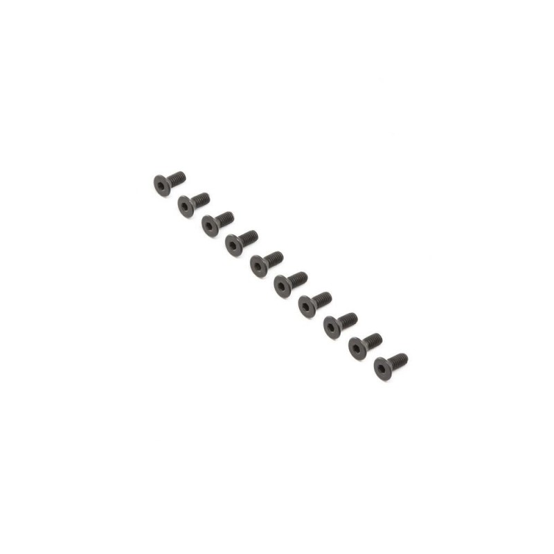 LOSI - Tornillos de cabeza plana, Stl, BO, M4 x 10mm (10)
