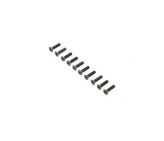 LOSI - Tornillos de cabeza plana, Stl, BO, M4 x 16mm (10)