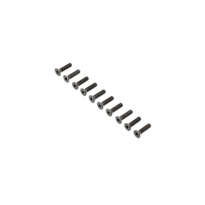 LOSI - Flat Head Screws, Stl, BO, M4 x 16mm (10)