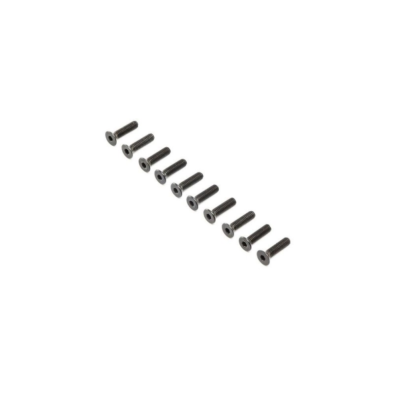 LOSI - Tornillos de cabeza plana, Stl, BO, M4 x 16mm (10)