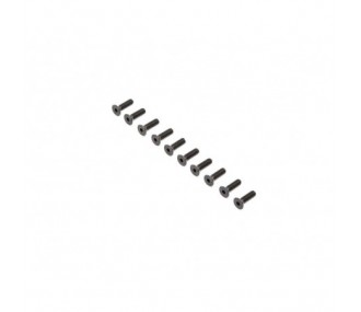 LOSI - Flat Head Screws, Steel, Black Oxide, M4 x 14mm (10)