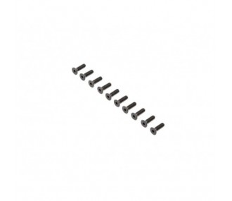 LOSI - Tornillos de cabeza plana, Stl, BO, M4 x 14mm (10)