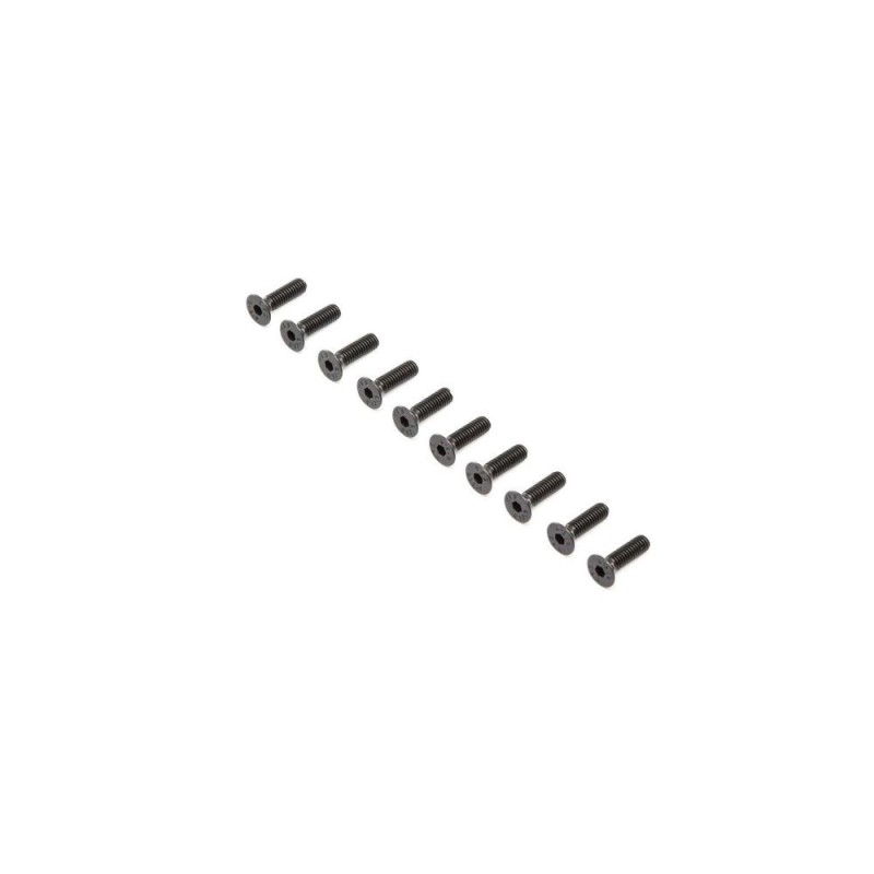 LOSI - Tornillos de cabeza plana, Stl, BO, M4 x 14mm (10)