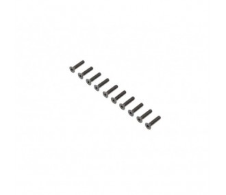 LOSI - Tornillos de cabeza plana, Stl, BO, M4 x 18mm (10)