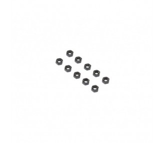 LOSI - Flat Nut, Steel, M4 (10)