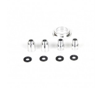 LOSI - Engine Mount Spacer & Clutch Mount, AL, Silver: MTXL