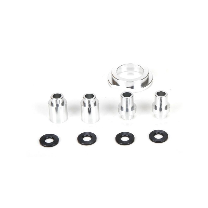 LOSI - Engine Mount Spacer & Clutch Mount, AL, Silver: MTXL