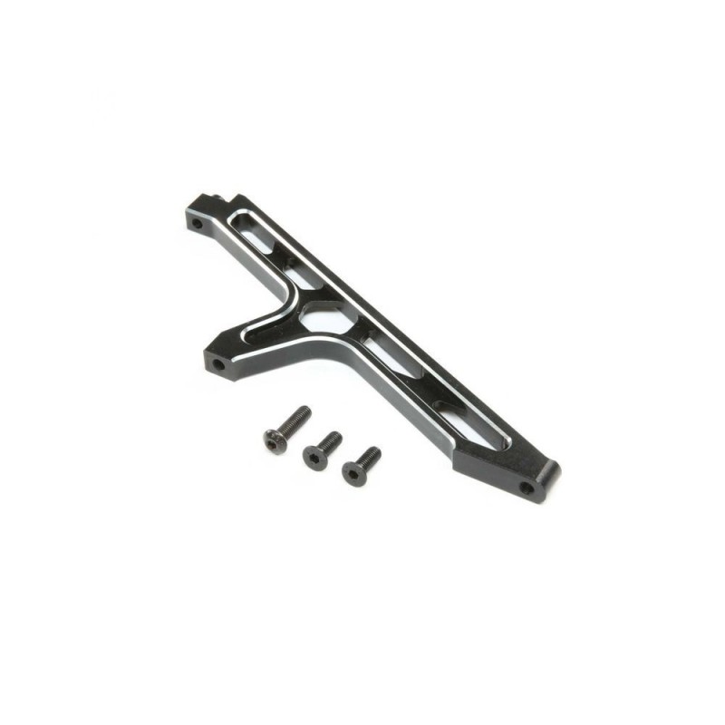 LOSI - Front Chassis Brace, Aluminum, Black: DBXL-E 2.0