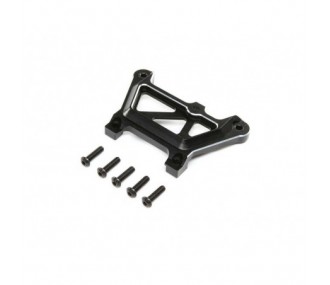 LOSI - Front Top Plate, Aluminum, Black: DBXL-E 2.0