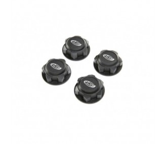 LOSI - Wheel Nut, Captured, Black (4): DBXL-E 2.0