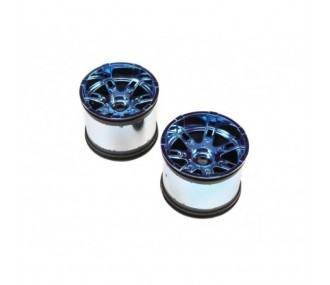 LOSI - Wheel, 17mm, Black Chrome (2): LST 3XL-E