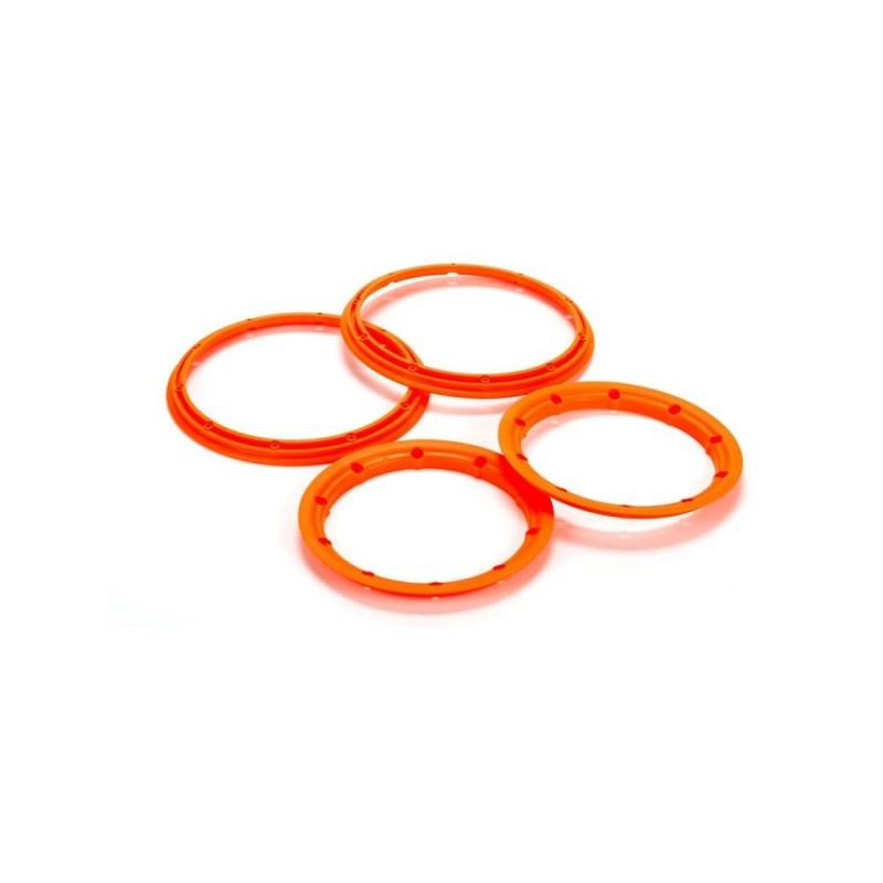 LOSI - 5T - Beadlock rings inter and exter, orange (2)