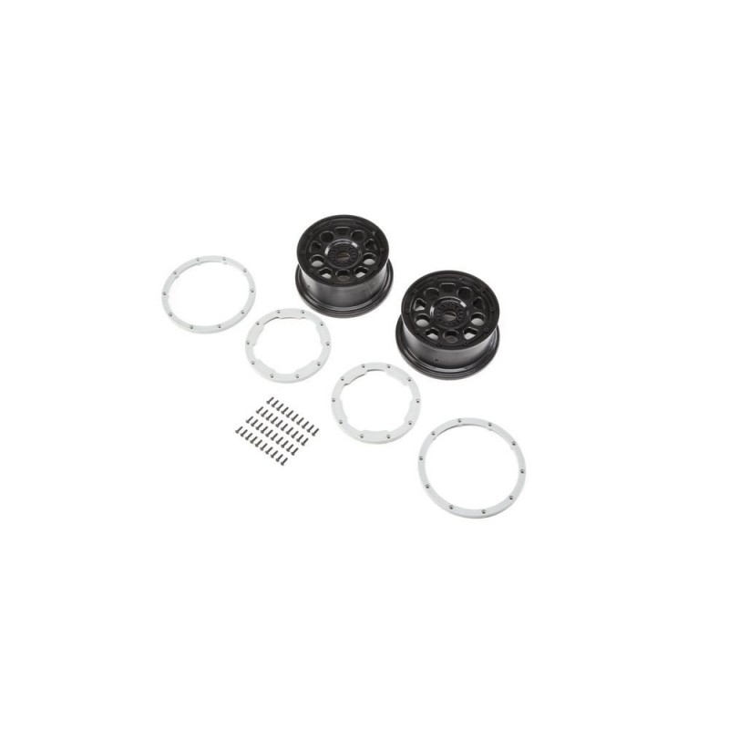 LOSI - DBXL-E - Black wheels, silver beadlock (2)