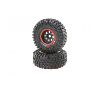 LOSI - MaxxisCreepyCrawlerLT, Black, Mounted (2): SuperRockRey