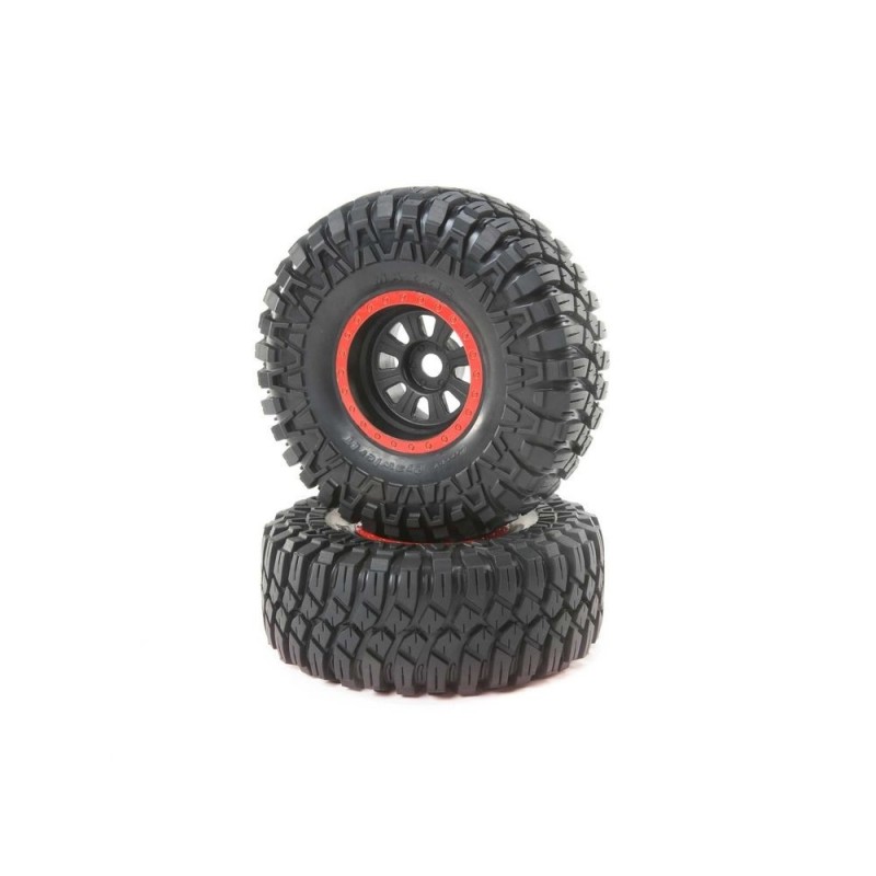LOSI - MaxxisCreepyCrawlerLT, Black, Mounted (2): SuperRockRey