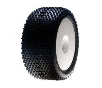 LOSI - 1/8 XTT pneu truggy,Bl,montés,avecWht Whl,0 0ffset (Pr)