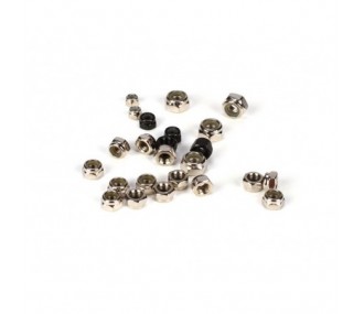 LOSI - 5ive-T -Assortiment d écrous auto-freinés M3,M4,M5 et M6 (24)